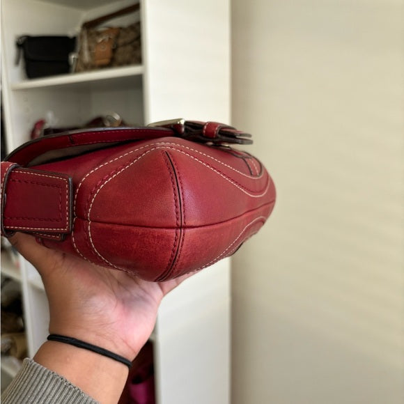 JUKVINTAGE™ vintage coach soho cherry red leather