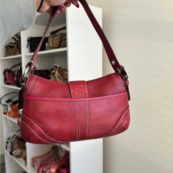 JUKVINTAGE™ vintage coach soho cherry red leather