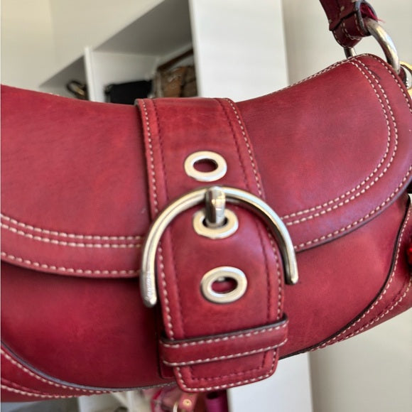 JUKVINTAGE™ vintage coach soho cherry red leather
