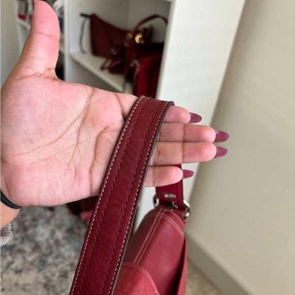 JUKVINTAGE™ vintage coach soho cherry red leather