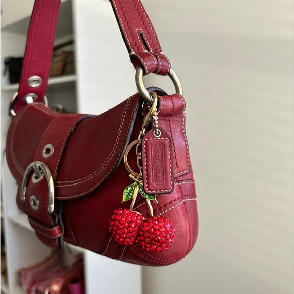 JUKVINTAGE™ vintage coach soho cherry red leather
