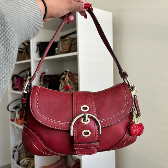 JUKVINTAGE™ vintage coach soho cherry red leather