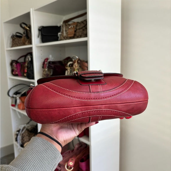 JUKVINTAGE™ vintage coach soho cherry red leather