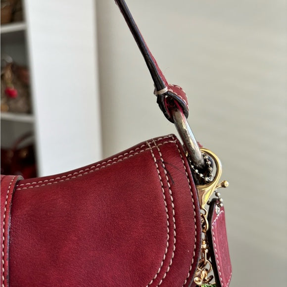 JUKVINTAGE™ vintage coach soho cherry red leather